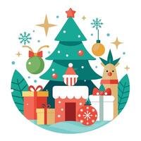 Merry Christmas and happy New Year background. Christmas element decoration. vector