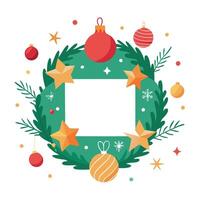 Space for text on textured background surrounded by christmas decoration. background image. vector