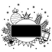 Space for text on textured background surrounded by christmas decoration. background image. vector