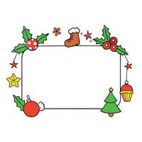 Christmas frame of Christmas decorations on the background. Copy space. New Year. vector