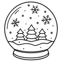 Winter Christmas background with snow and blurred light bokeh effect vector