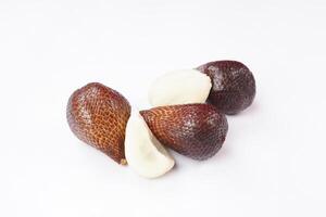Snakefruit On White Background. Snake fruit path isolated on white. photo