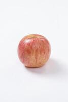 Red apple isolated on white background, fresh red apple with slices, clipping path photo