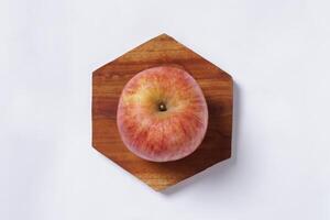 Red apple isolated on white background, fresh red apple with slices, clipping path photo
