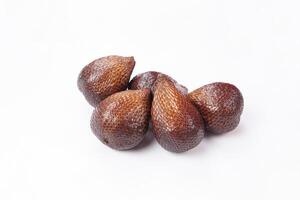 Snakefruit On White Background. Snake fruit path isolated on white. photo