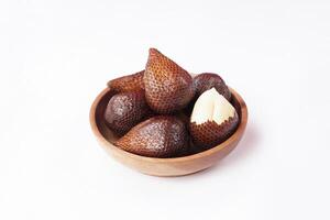Snakefruit On White Background. Snake fruit path isolated on white. photo