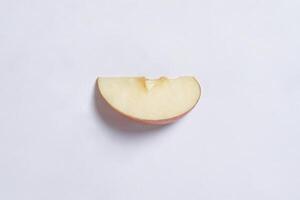 Red apple isolated on white background, fresh red apple with slices, clipping path photo