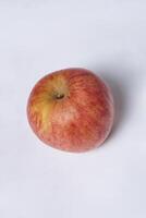 Red apple isolated on white background, fresh red apple with slices, clipping path photo