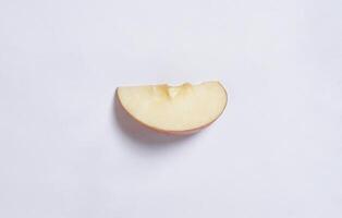 Red apple isolated on white background, fresh red apple with slices, clipping path photo