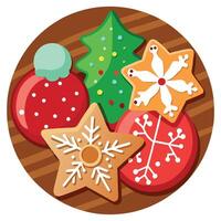 Top view background white marble countertop christmas baubles and ribbon with editorial space. vector
