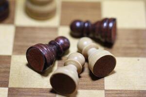 arrangement of chess pieces, a strategy game that sharpens your brain and focuses photo