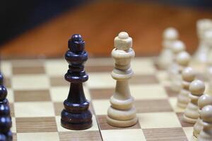 arrangement of chess pieces, a strategy game that sharpens your brain and focuses photo