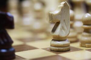 arrangement of chess pieces, a strategy game that sharpens your brain and focuses photo