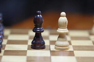 arrangement of chess pieces, a strategy game that sharpens your brain and focuses photo