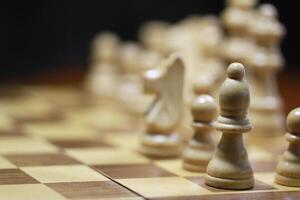 arrangement of chess pieces, a strategy game that sharpens your brain and focuses photo