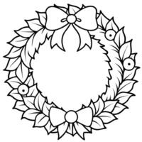 Illustration of a christmas wreath with a white background vector