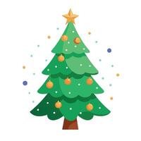 Beautiful christmas tree and bokeh background .glittering. paticle. vector