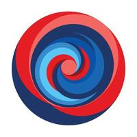Red and blue spiral. Circle orbit rotation. abstract background with space for text. vector