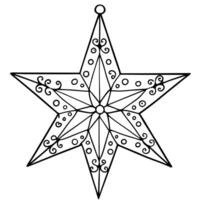Decorative Christmas star. Merry christmas and happy new year concept. vector