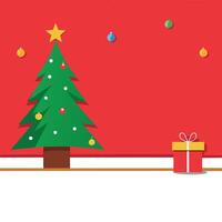 Christmas interior wall background with floor and space for text vector