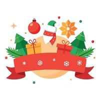 Horizontal banner for christmas and new year with copy text vector