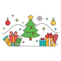 Merry christmas and happy new year festive background. vector