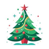 Abstract fantasy festive christmas tree background header wallpaper background. vector