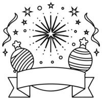 The original background image in banner format for the New Year theme vector