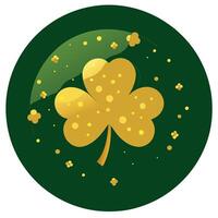 Glimmering golden bokeh effect on a dark green backdrop. st. Patrick's day background vector