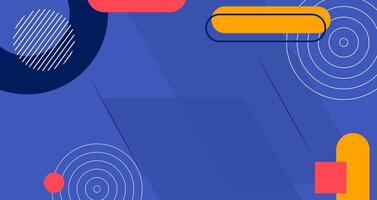 Dynamic design banner shape Blue Dark background concept, Abstract geometric line solid color Red and orange element design good for used on posters, banner, web and any more vector