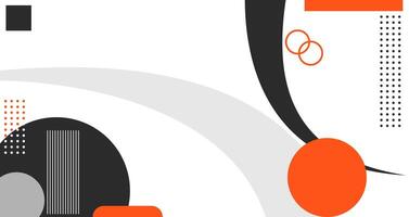 Digital technology banner shape background concept, Abstract geometric line solid color orange and black element design good for used on posters, banner, web and any more vector
