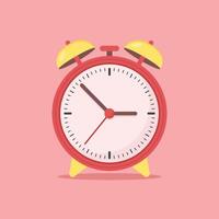 Clock icon in flat style. Round watch illustration on isolated background. Timer sign business concept. vector