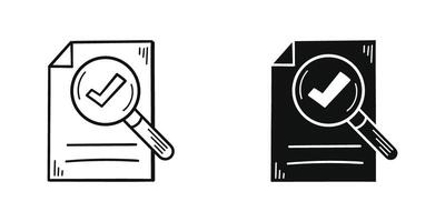 Hand drawn memo paper sheet icon in flat style. Checklist illustration on isolated background. To do list sign business concept. vector
