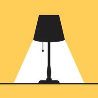 Lamp spotlight icon in flat style. Spotlight illustration on isolated background. Light bulb sign business concept. vector