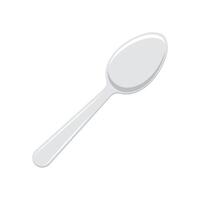 Spoon icon in flat style. Teaspoon illustration on isolated background. Tablespoon sign business concept. vector