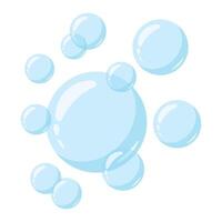 Bath foam icon in flat style. Shampoo bubbles illustration on isolated background. Soap bubbles sign business concept. vector