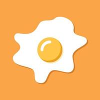 Fried egg icon in flat style. Omelet illustration on isolated background. Healthy food sign business concept. vector