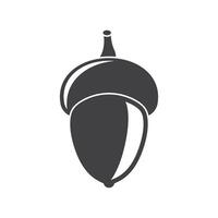 Acorn icon in flat style. Oak nut illustration on isolated background. Nature sign business concept. vector