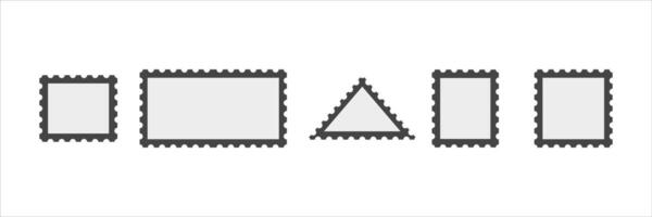 Post mark frames for letters vector