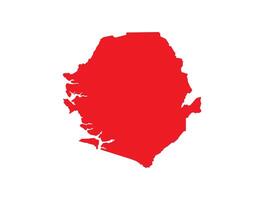 Map of Sierra Leone. Sierra Leone Map on white background. vector