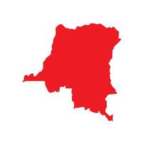 Map of Democratic Republic of the Congo. Democratic Republic of the Congo Map on white background. vector