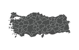 Map of Turkey. Turkey Map on white background. vector