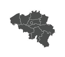 Map of Belgium. Belgium Map on white background. vector
