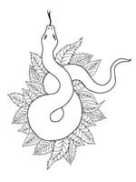 design illustration snake outline vector