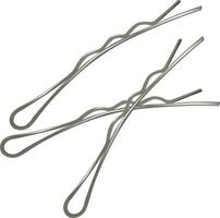 Bobby pins laying on white background, ready for styling vector