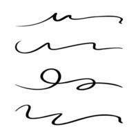 strokes, underlines, highlighter marker strokes, wave brush marks. vector