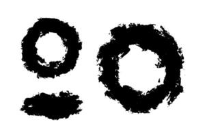 Black Distress Brushes. Grunge Texture. Splash Banner. vector