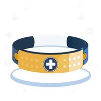 A bracelet with a cross on it vector