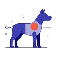 A dog with a dot on its chest vector