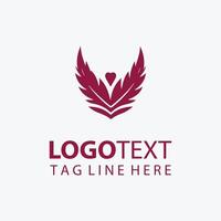 Pink heart logo with sparkling signal waves perfect for a dating app vector
